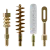 4-Piece .45 Caliber Brass Bore Brush Set