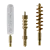 3-Piece .357 / 9mm Brass Bore Brush Set